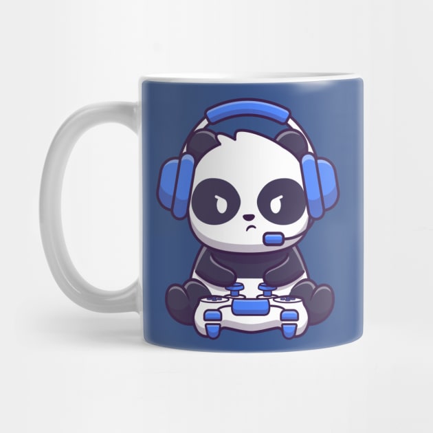 Cute panda gaming by Catalyst Labs